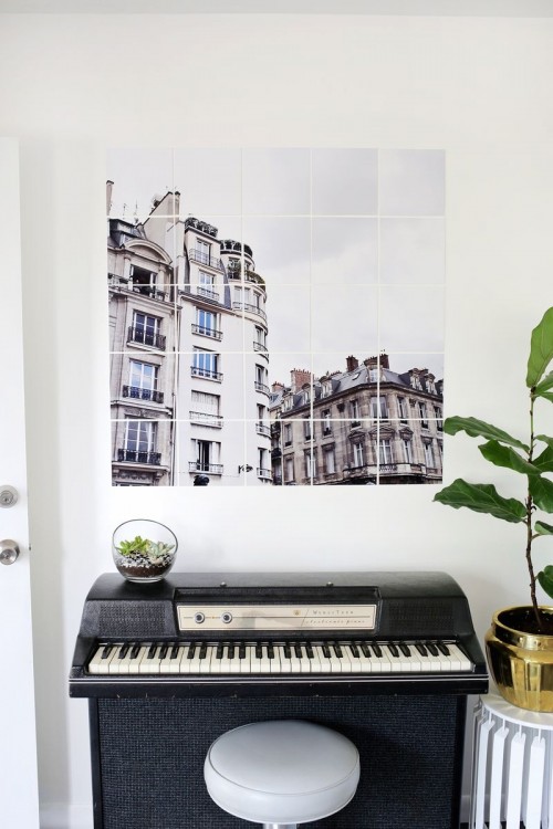 Chic And Trendy DIY Oversized Tiled Photo Art