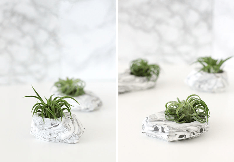 Picture Of chic diy marble air plant holder  10
