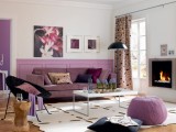 Chic Violet Living Room Design