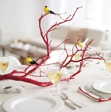 Christmas Red Branch Centerpiece