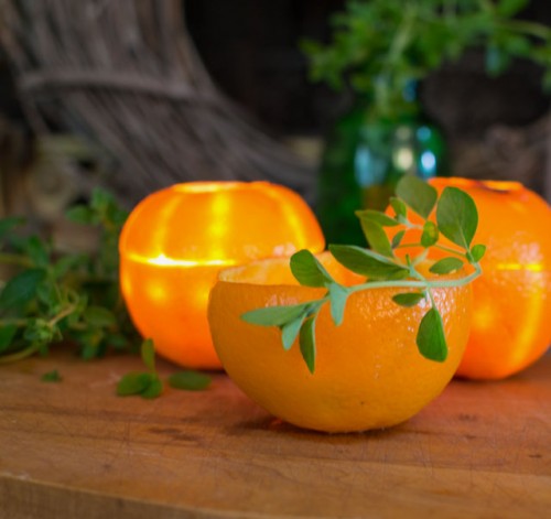 Citrus Glow: DIY Orange Rind Luminaries