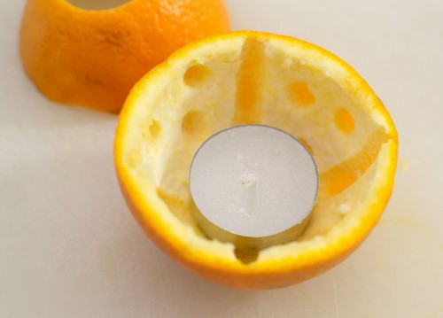 Citrus Glow: DIY Orange Rind Luminaries