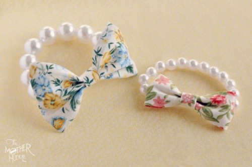 Classic Diy Pearl And Bow Bracelet