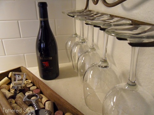 Clever DIY Wine Glass Holder For Your Vintage Kitchen