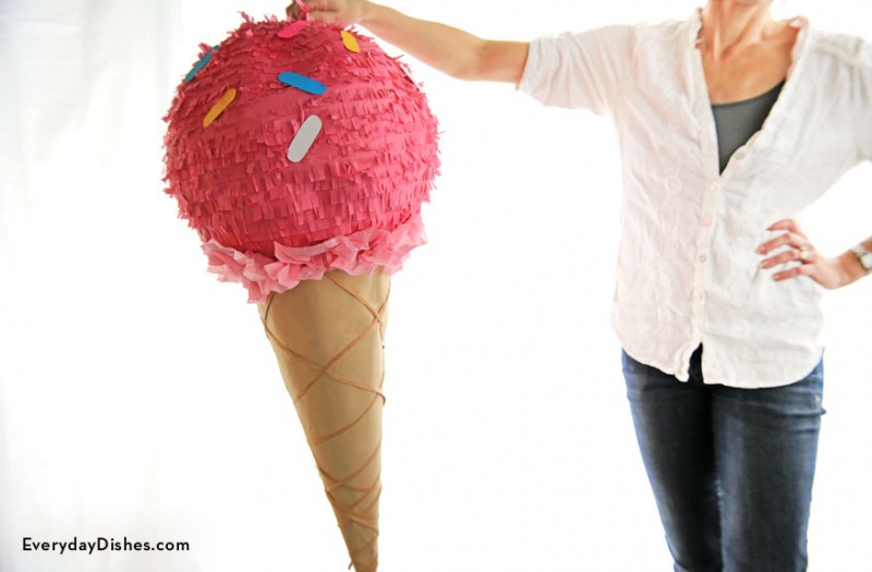 ice cream cone pinata (via everydaydishes)