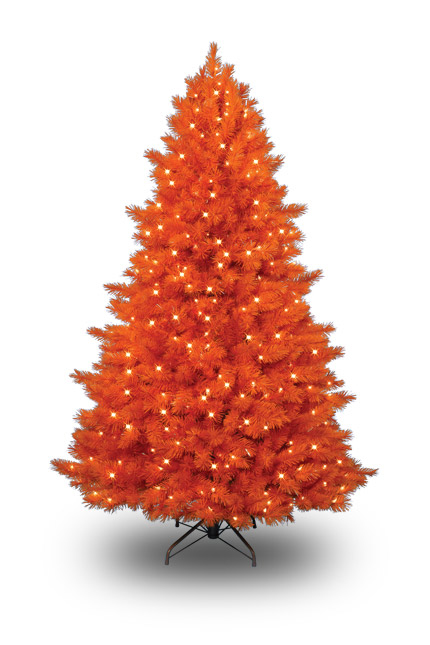 Orange Artificial Christmas Tree