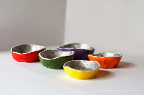 Colorful DIY Air Dry Clay Jewelry Dishes
