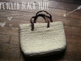 upcycled beach straw bag