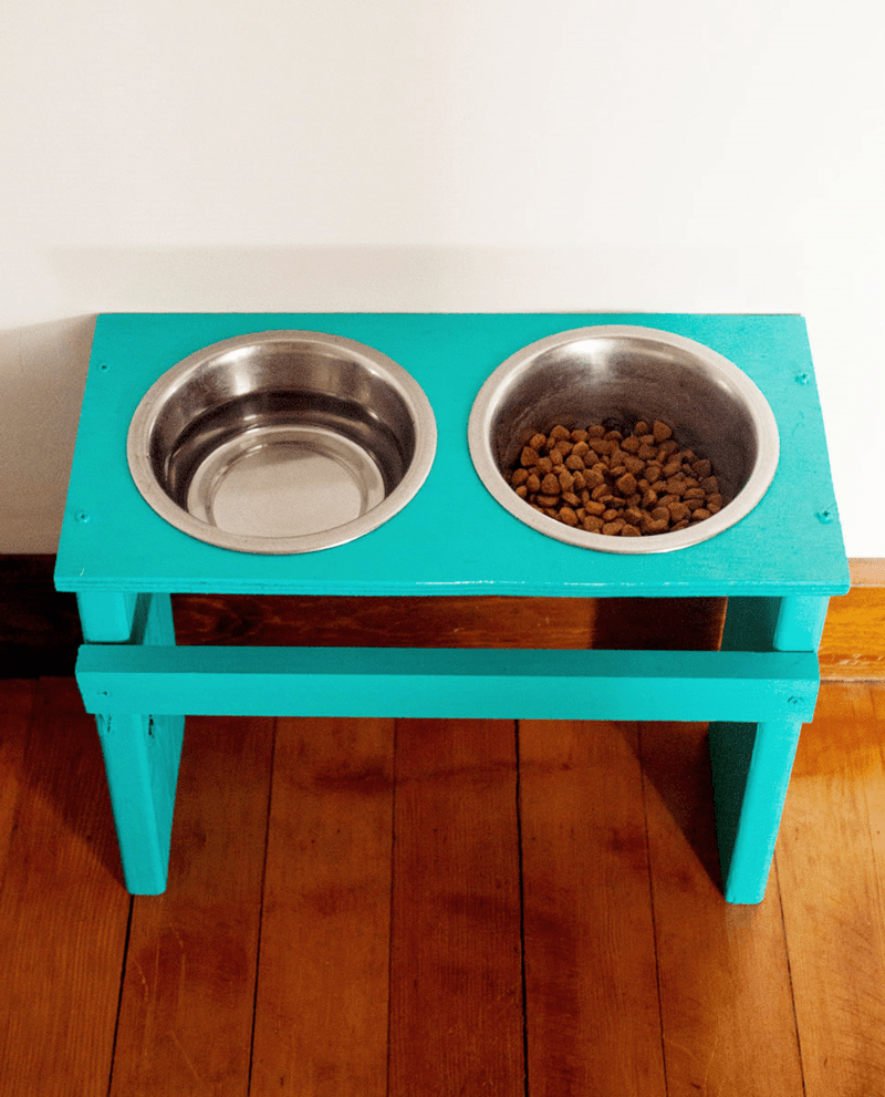 Colorful Diy Dog Bowl Stand