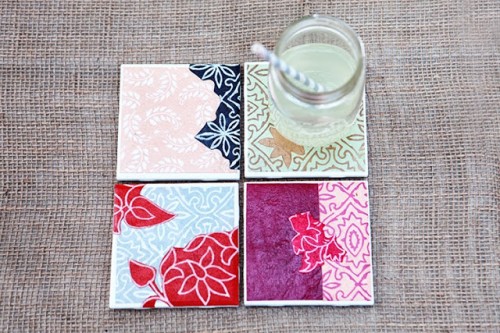 Colorful Diy Drink Coasters Of Tiles