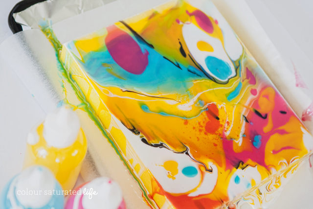 Picture Of colorful diy marble art piece for decor  5
