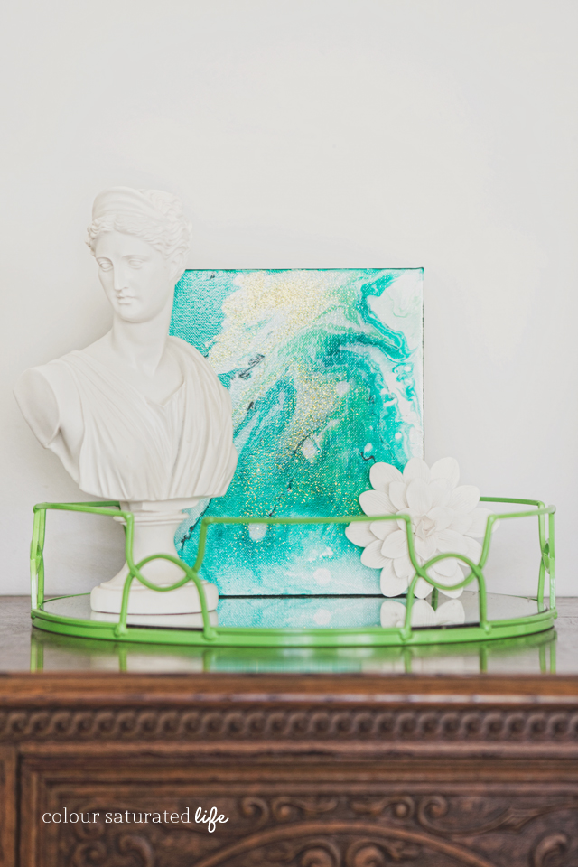 Picture Of colorful diy marble art piece for decor  8