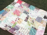 easy patchwork picnic blanket