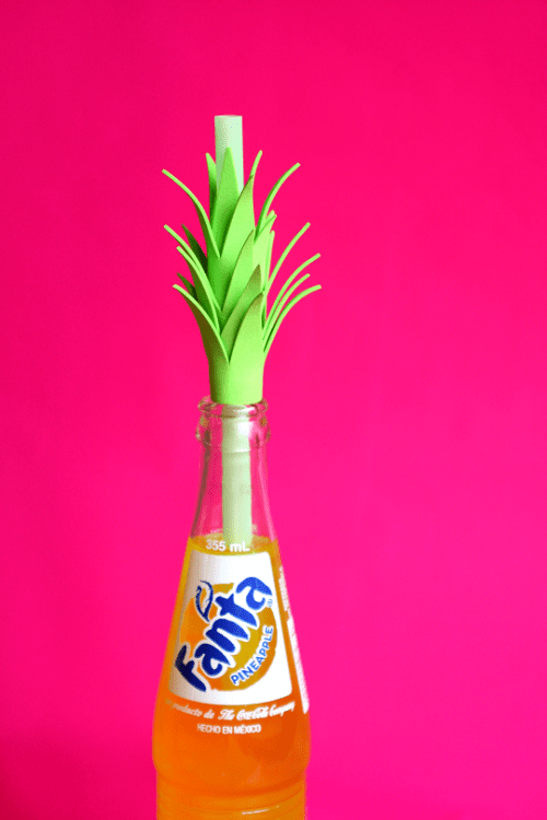 pineapple straws (via glitterinmytea)