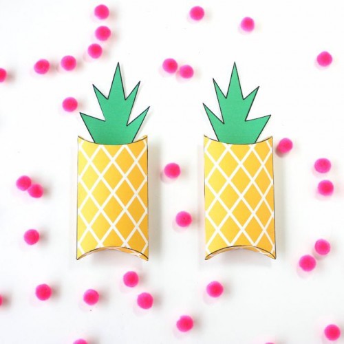 pineapple gift boxes (via letswrapstuff)