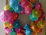 paper umbrella wreath