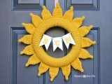 crochet sun wreath