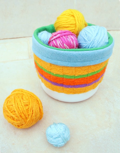 Colorful Woven Basket For Various Stuff