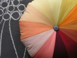 Round colored floor pouf