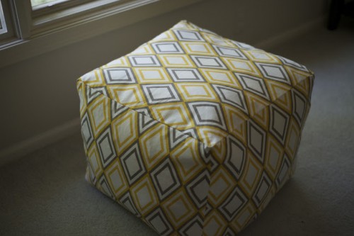 Lots of poufs are quite pricey so it's great when you can make one for less than $25 (via imnotquitemartha)