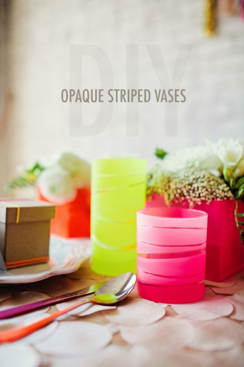 opaque striped vases (via ruffledblog)