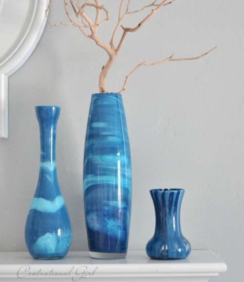 painted swirl vases (via huffingtonpost)