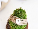 moss covered Easter eggs