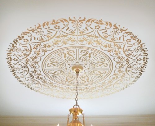 stenciled ceiling medallion (via amazon)