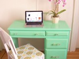 high gloss green desk