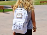 anchor print backpack