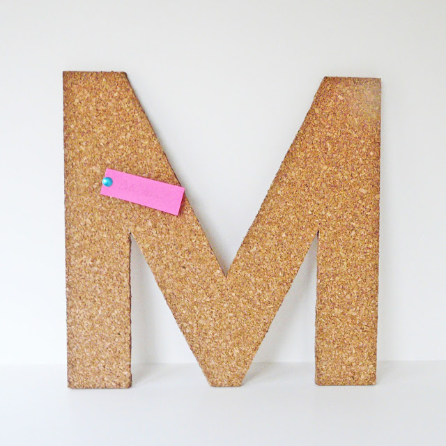 cork letter tack board