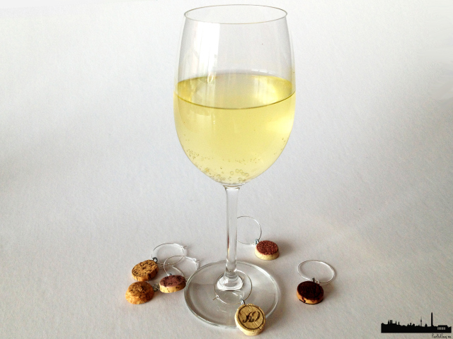 cork wine glass charms