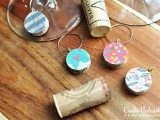 cork and washi tape charms