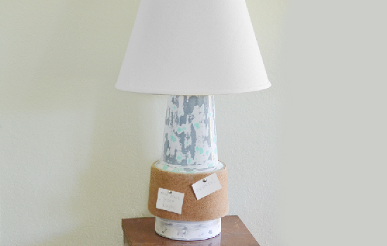 cork board lamp