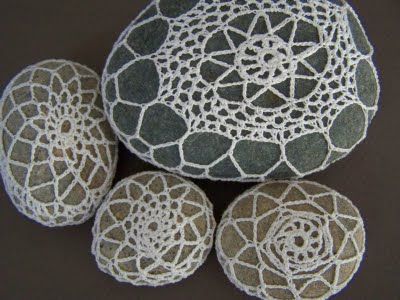 crocheted pebbles
