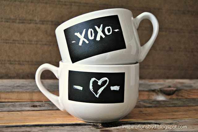 xoxo chalkboard mugs