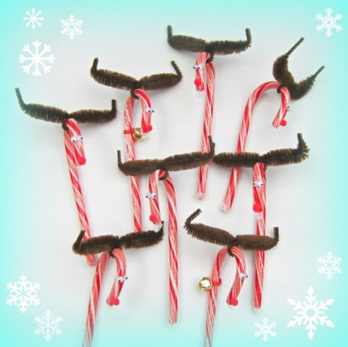candy cane reindeer gifts (via dollarstorecrafts)