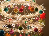 Christmas chandelier of IKEA lights