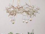Branch Christmas chandelier
