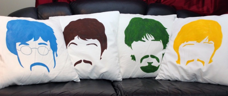 Cool Colorful Diy Beatles Pillows