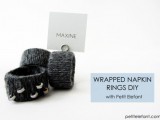 cozy yarn napkin rings
