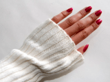 simple white arm warmers
