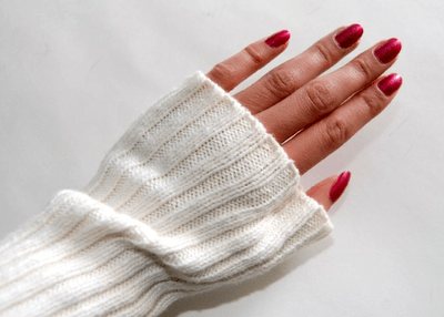 simple white arm warmers