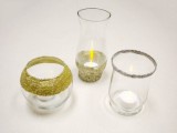 diy glitter candle holders