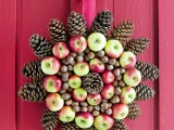 DIY Apple Medallion Holiday Wreath