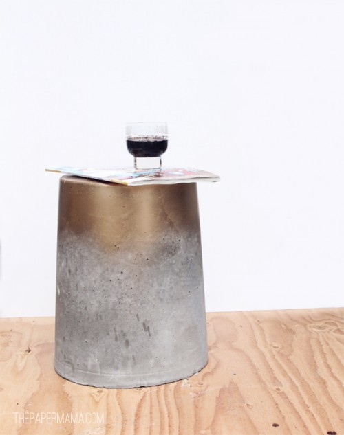 concrete stool or small table (via bhg)