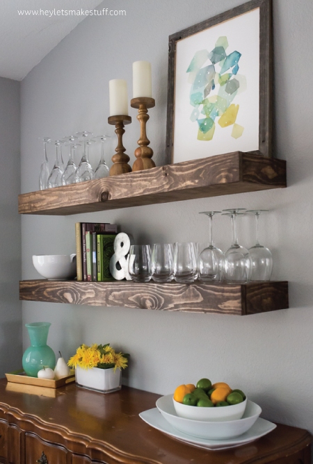 Cool DIY Dining Room Floating Shelves