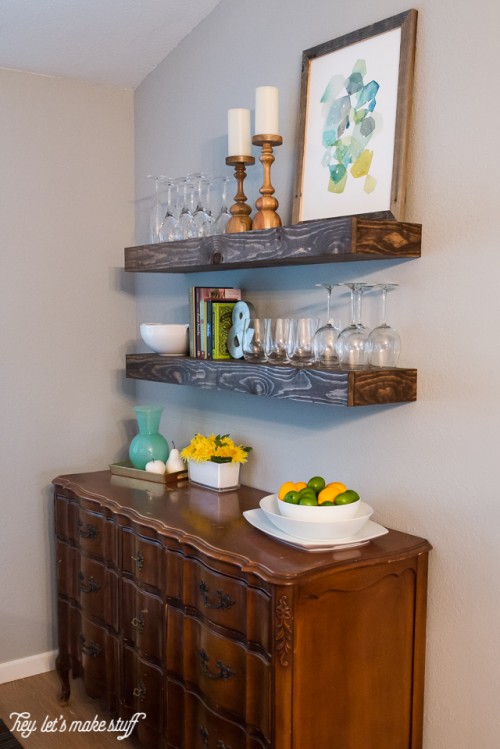 Cool DIY Dining Room Floating Shelves
