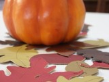 colorful fall leaves table runner
