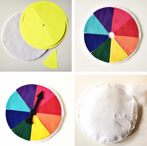Picture Of cool diy felt wheel to teach kids colors  2